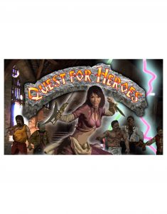 Quest for Heroes  |  Cover and cards for prop boardgame in an film