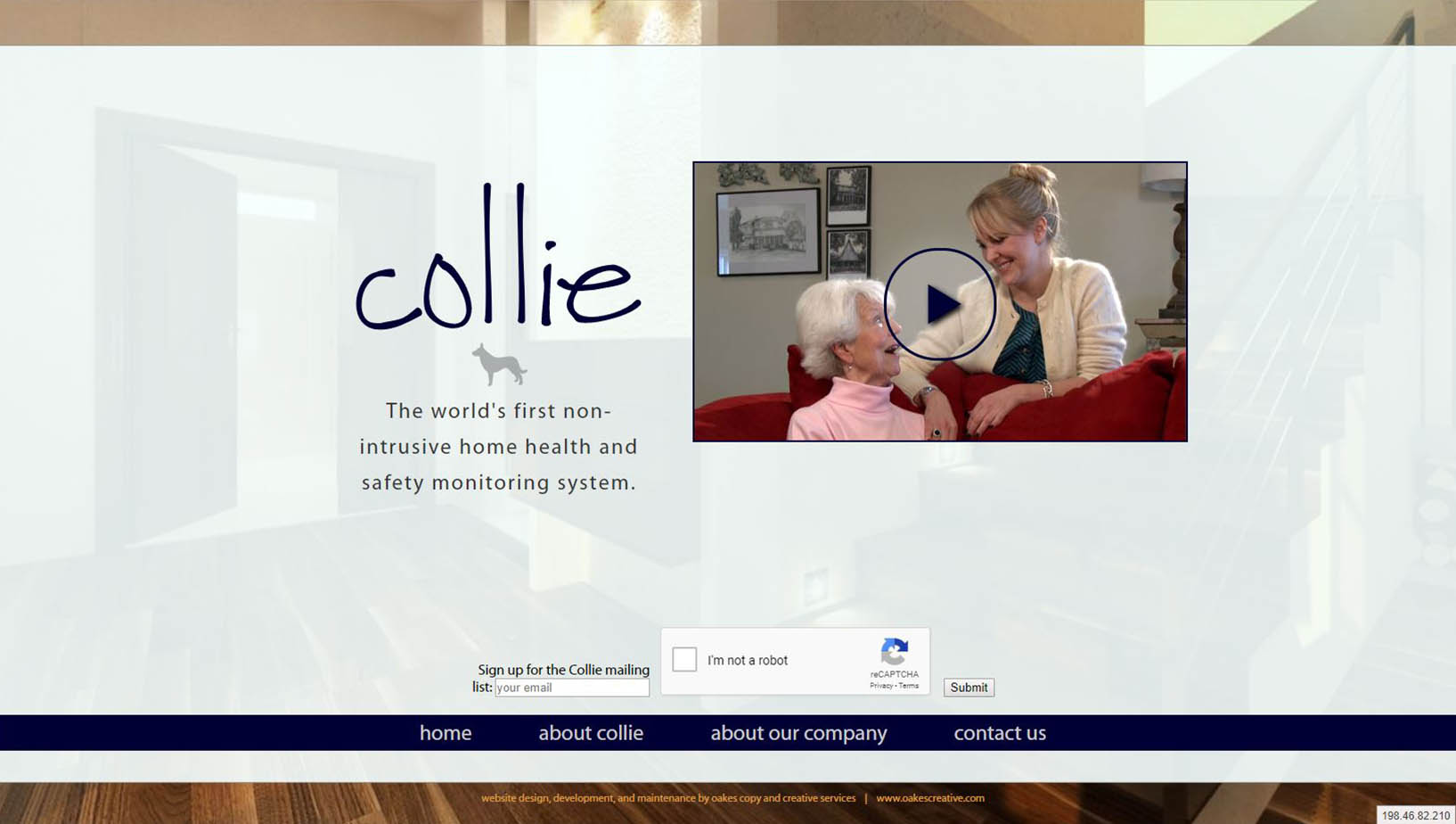 Collie Home Health  |  Informational site for a start up tech company